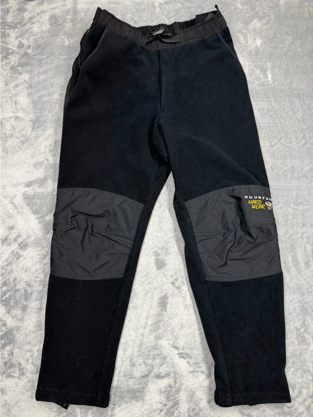 Mountain Hardwear Gore Windstopper Black Fleece Joggers with Knee Reinforcements